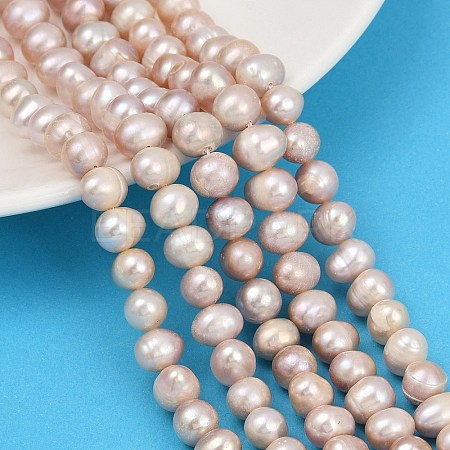 Natural Cultured Freshwater Pearl Beads Strands PEAR-I007-07X-06E-1