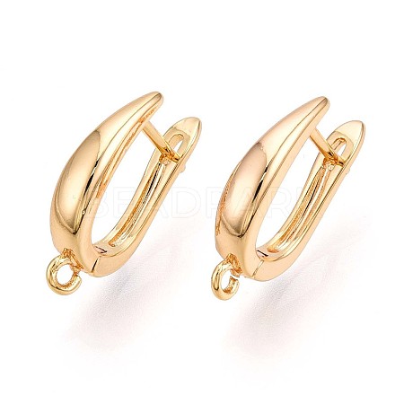 Brass Hoop Earring Finding KK-N261-39G-1