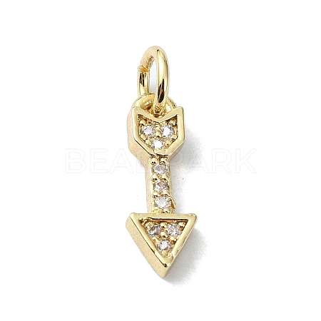 Brass Micro Pave Claer Cubic Zirconia Charms KK-H475-48G-1