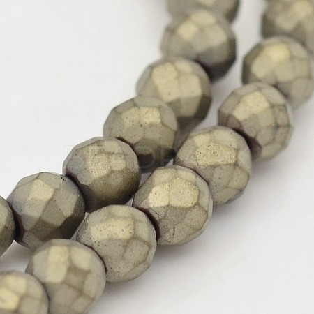 Round Non-magnetic Synthetic Hematite Beads Strands G-D617-10mm-29-1