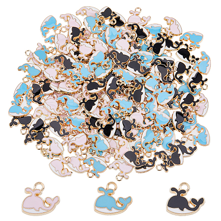 DICOSMETIC 150Pcs 3 Colors Alloy Enamel Charms ENAM-DC0001-59-1