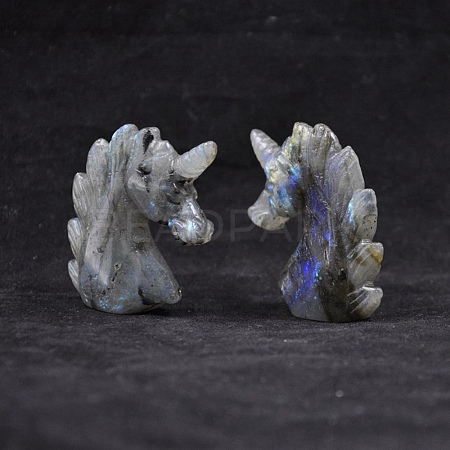 Natural Labradorite Carved Healing Unicorn Figurines PW-WG79758-02-1