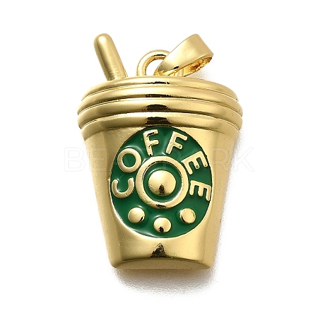 Brass Enamel Pendants KK-Z093-10G-1
