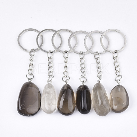 Natural Smoky Quartz Keychain G-Q484-D09-1