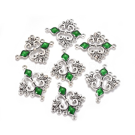 Alloy Enamel Chandelier Component Links ENAM-EA9734Y-3-1