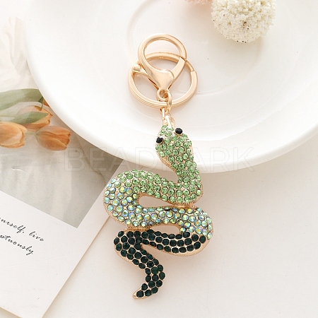 Alloy Rhinestone Keychains PW-WGC393B-02-1