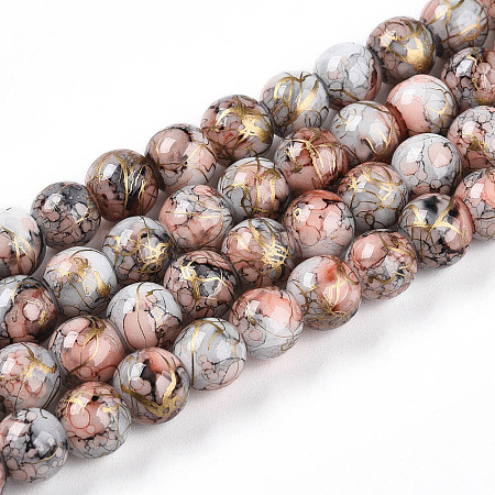 Baking Paint Glass Beads X1-DGLA-N003-8mm-B05-1