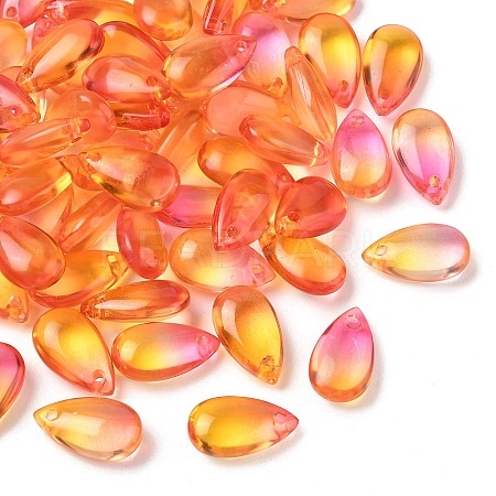 Transparent Glass Charms GLAA-O017-01F-1-1
