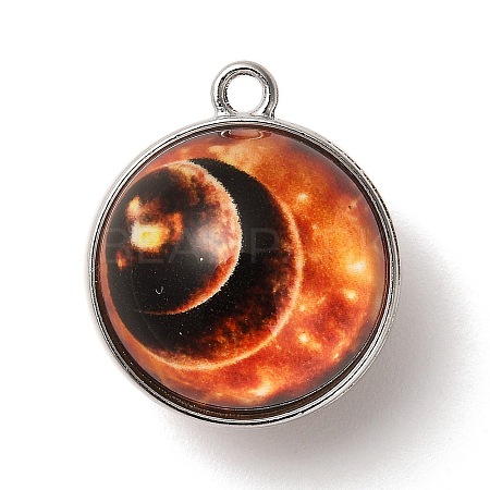 Galaxy Theme Luminous Glass Ball Pendants GLAA-D021-01P-06-1