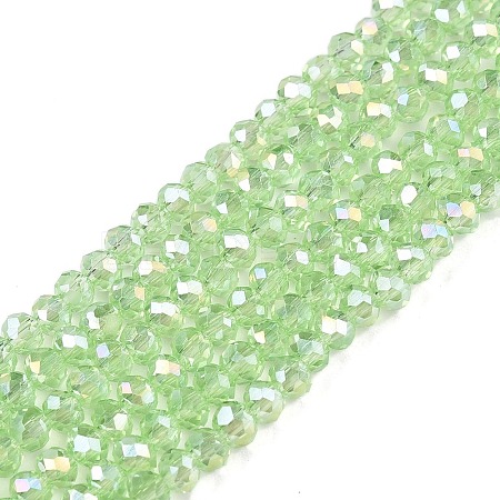 Electroplate Glass Beads Strands EGLA-A044-T2mm-B09-1