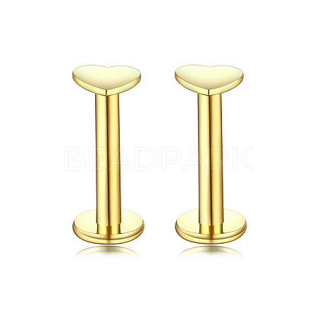 Flat Round Stainless Steel Clear Cubic Zirconia Internally Threaded Labrets WG955BE-07-1