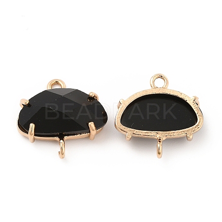 K9 Glass Connector Charms X-KK-E071-24KCG-01-1