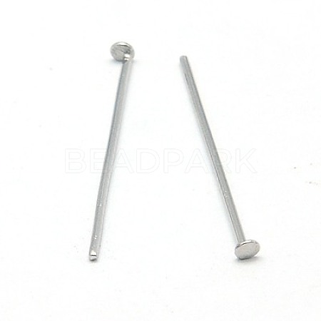 Tarnish Resistant 316 Surgical Stainless Steel Flat Head Pins STAS-E023-0.6x50mm-A-1