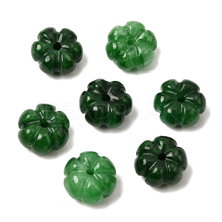 Natural Myanmar Jade Dyed Carved Beads G-C283-09-1