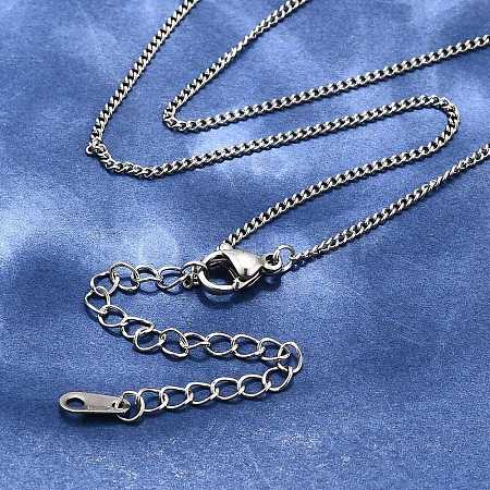 Tarnish Resistant 304 Stainless Steel Necklaces NJEW-E080-11P-1