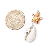5Pcs 5 Colors Starfish Dyed Synthetic Turquoise & Natural Cowrie Shell Pendants PALLOY-JF03936-2