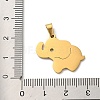 304 Stainless Steel Pendants STAS-O005-24B-G-3