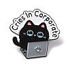 Cries In Corporate Cat Enamel Pins JEWB-B047-01C-1
