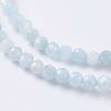 Natural Aquamarine Beads Strands G-J376-22A-2mm-4