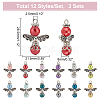 Baking Paint Pearlized Glass Pearl Pendants FIND-PH0008-14-2