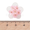 Frosted Acrylic Bead Caps Pendants PALLOY-MZ01310-02-3
