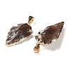 Raw Rough Natural Indian Agate Pendants G-T073-23G-02-2