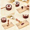 Brass Wax Seal Stamp with Wood Handle AJEW-WH0412-0275-3