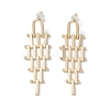 Brass Beaded Rhombus Chandelier Earrings for Women EJEW-F309-01G-1