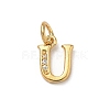 Brass Micro Pave Cubic Zirconia Charms KK-I382-03G-U-1