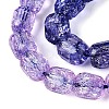 Transparent Crackle Glass Beads Strands GLAA-Q108-04A-07-3