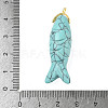 Synthetic Turquoise Carved Pendants X-G-P599-07G-08-3