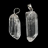Natural Quartz Crystal Pointed Pendants LS-G-G779-02P-2
