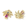 Brass Micro Pave Cubic Zirconia Pendants KK-P290-58G-2