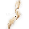 Indian Woven Web/Net with Feather Hanging Ornaments HJEW-G025-08A-3