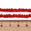Frosted Transparent Glass Beads Strands GLAA-N016-4mm-08-4