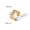 304 Stainless Steel Cross Hollow Web Cuff Ring Unique Design KZ3825-2-2