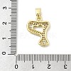 Brass Micro Pave Cubic Zirconia Pendants ZIRC-C012-01G-16-3