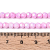 Anti-Tarnish Electroplate Glass Beads Strands X-EGLA-T021-4mm-15-01-4