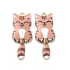 Light Gold Rack Plating Alloy Enamel Pendants ENAM-G210-01LG-02-2