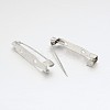 Iron Brooch Pin Back Safety Catch Bar Pins with 2 Holes IFIN-A171-04D-2