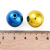 UV Plating Rainbow Iridescent Acrylic Beads X-OACR-F009-02-3