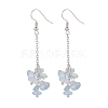 Natural Aquamarine Chips Beaded Jewelry Set SJEW-JS01231-07-5