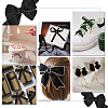 4 Rolls 4 Styles Single Face Velvet Gold Edged Ribbon for Bowknot Making OCOR-PH0002-93-6