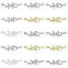 18Pcs 6 Colors Alloy & Glass Butterfly Connector Charms FIND-YW0011-89-2