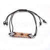 Adjustable Glass Seed Beads Braided Bead Bracelets BJEW-JB03867-01-1