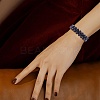 Synthetic Blue Goldstone Braided Bead Bracelet BJEW-SW00001-12-6