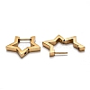 304 Stainless Steel Star Huggie Hoop Earrings STAS-J033-05G-3