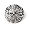 Tibetan Style Alloy Brooches JEWB-O016-02AS-1