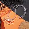 Halloween Spider Pendant Necklaces NJEW-TA00147-01-2