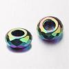 Electroplate Non-magnetic Synthetic Hematite European Beads G-F300-53-02-1